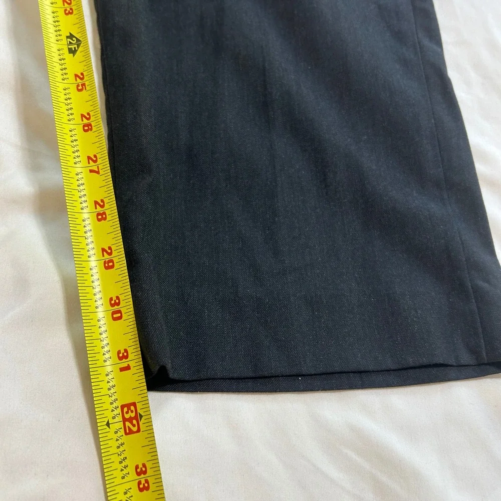 Joseph & Feiss Mens Dress Pants 42x32 Black Wool Blend Flat Front